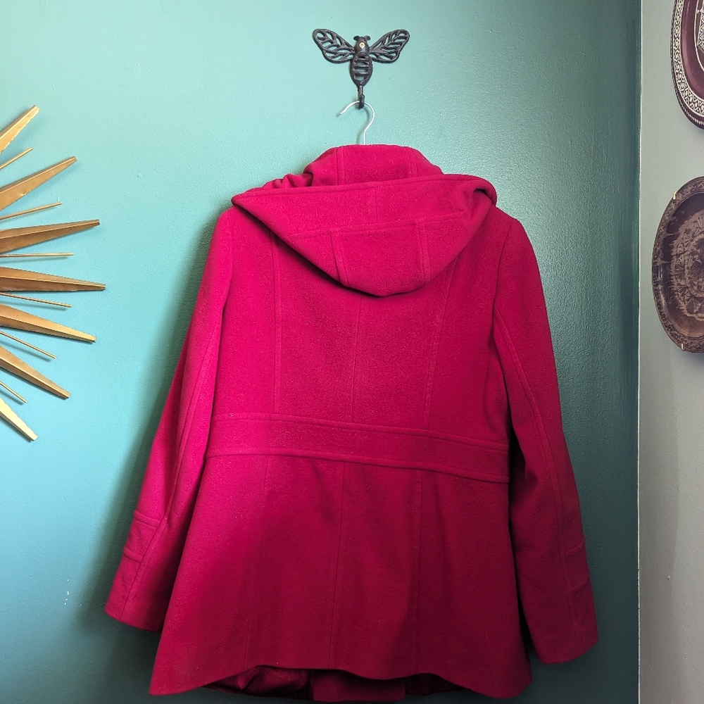 Red Pendleton Coat With Hood - image 5